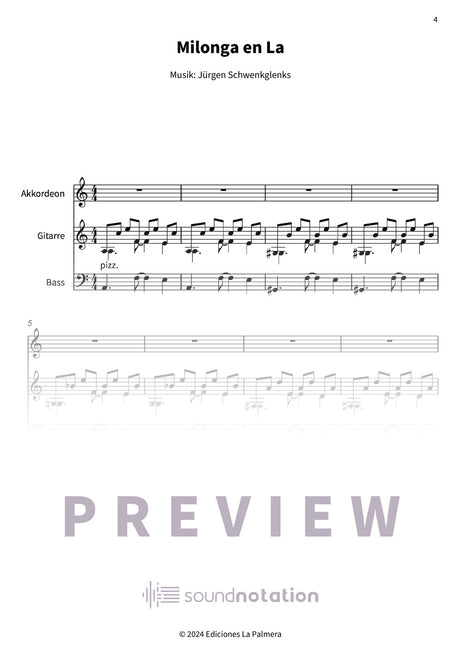 Milonga en La - Preview Page 1