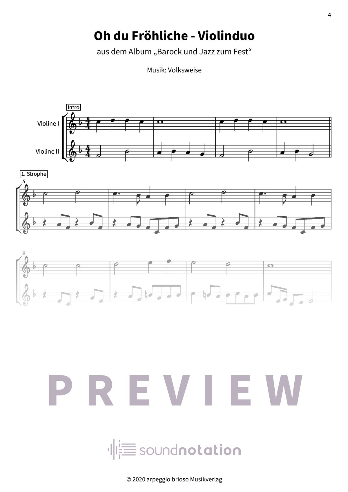 Oh du Fröhliche - Preview Page 1