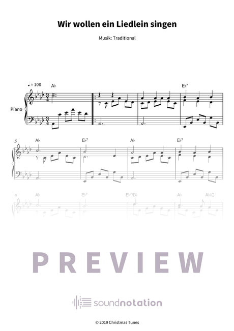 Wir wollen ein Liedlein singen - Preview Page 1