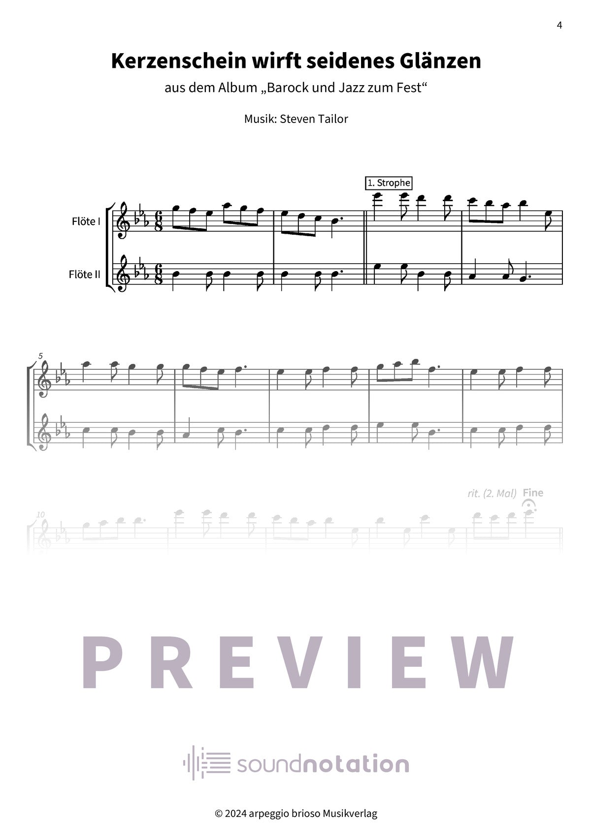 Kerzenschein wirft seidenes Glänzen - Preview Page 1