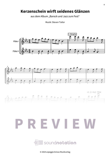 Kerzenschein wirft seidenes Glänzen - Preview Page 1