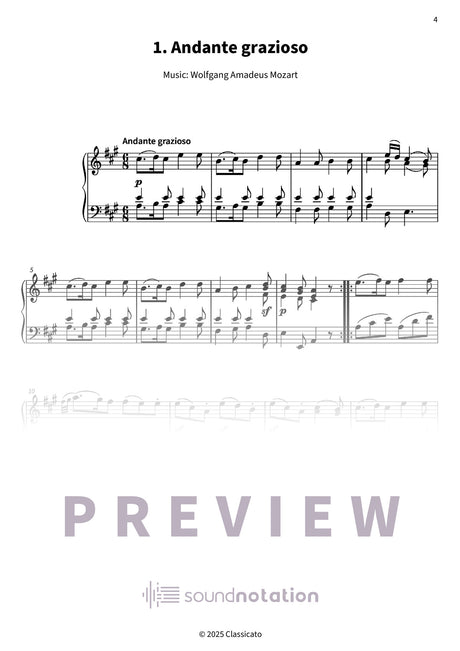Piano Sonata No. 11, K. 331 - Preview Page 1