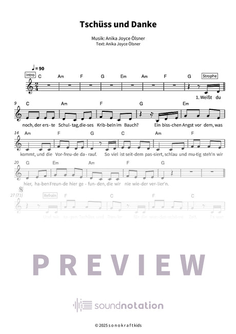 Tschüss und Danke - Preview Page 1