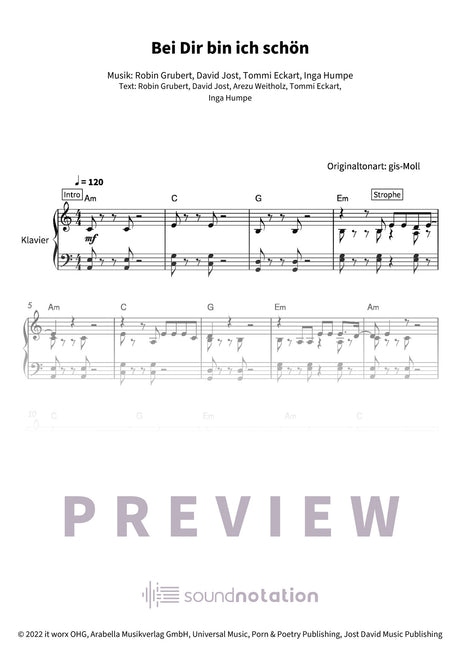 Bei Dir bin ich schön - Preview Page 1