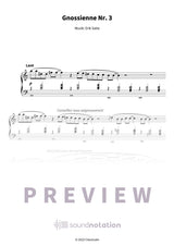 Gnossienne Nr. 3 - Preview Page 1