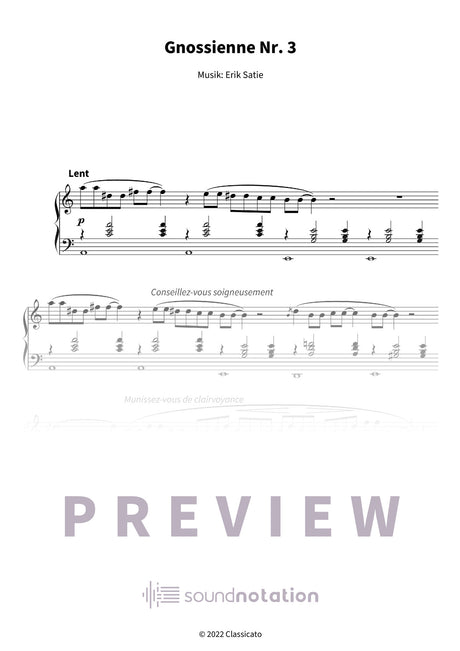 Gnossienne Nr. 3 - Preview Page 1