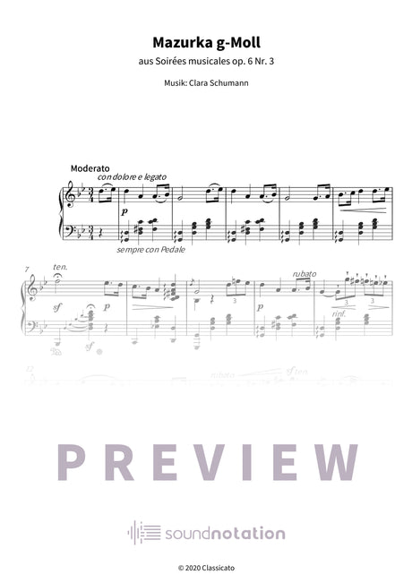 Mazurka g-Moll - Preview Page 1