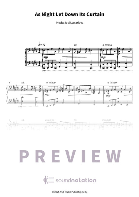 As Night Let Down Its Curtain - Preview Page 1