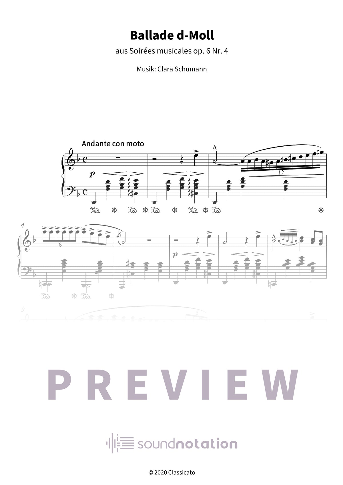 Ballade d-Moll - Preview Page 1