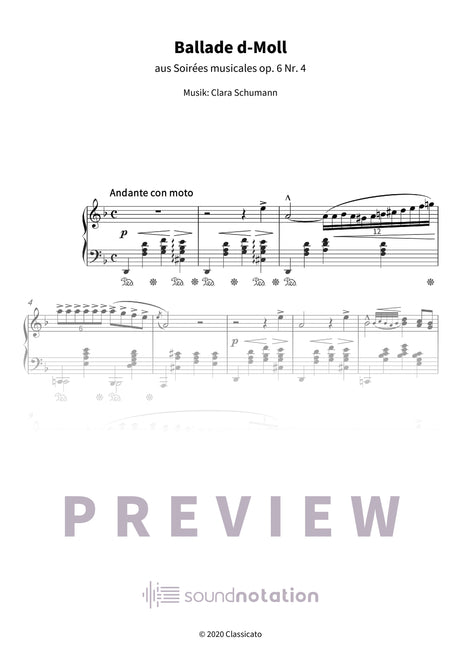 Ballade d-Moll - Preview Page 1