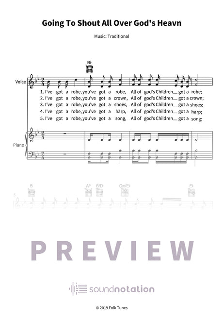 Going To Shout All Over God's Heavn - Preview Page 1
