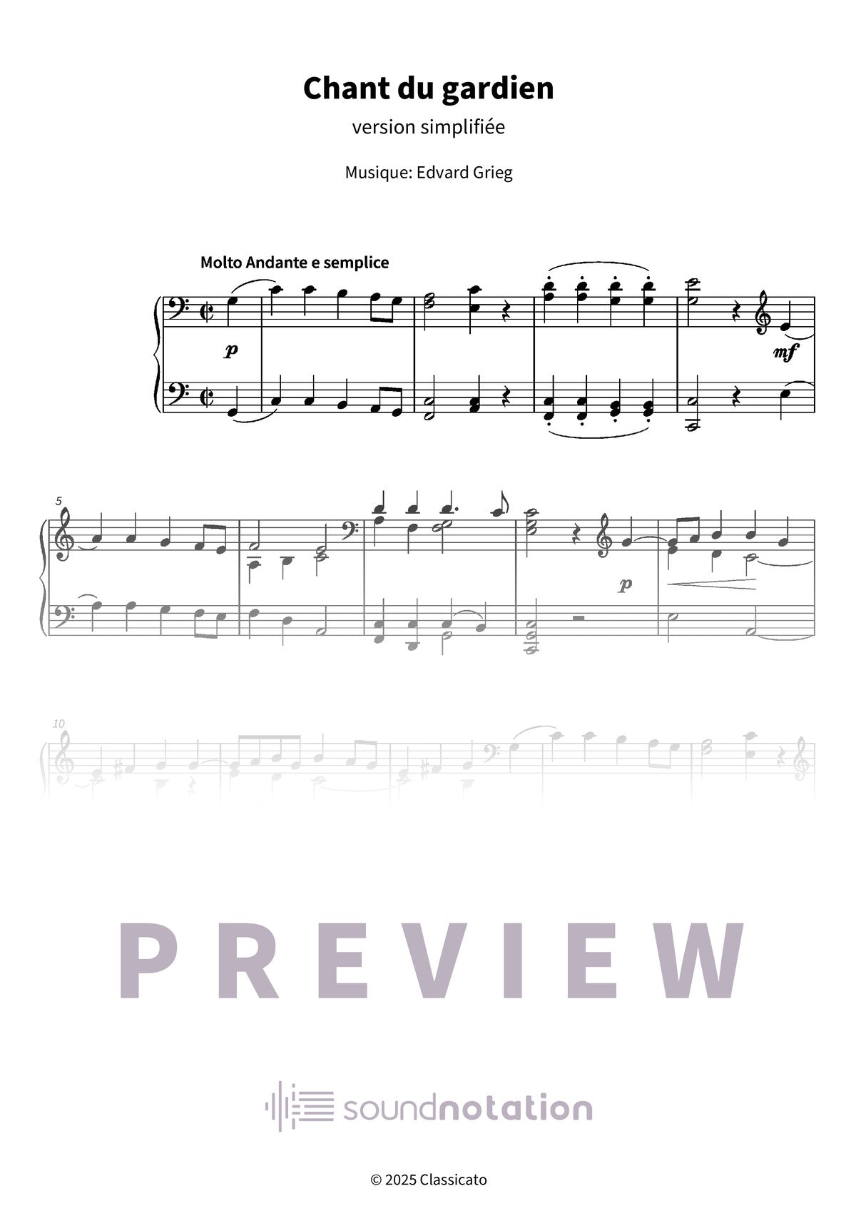 Chant du gardien - Preview Page 1