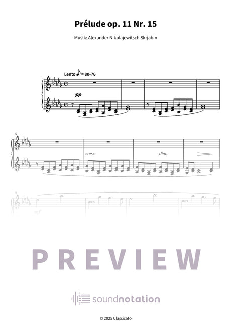 Prélude op. 11 Nr. 15 - Preview Page 1