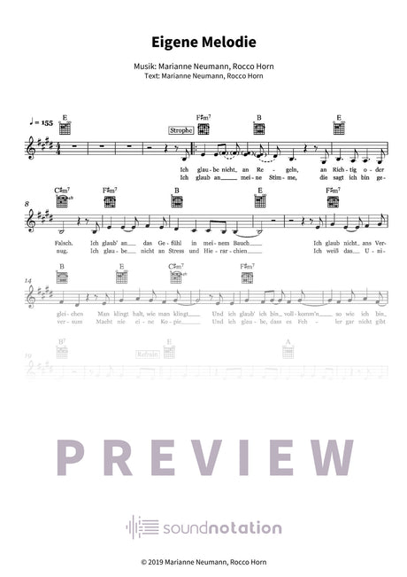 Eigene Melodie - Preview Page 1