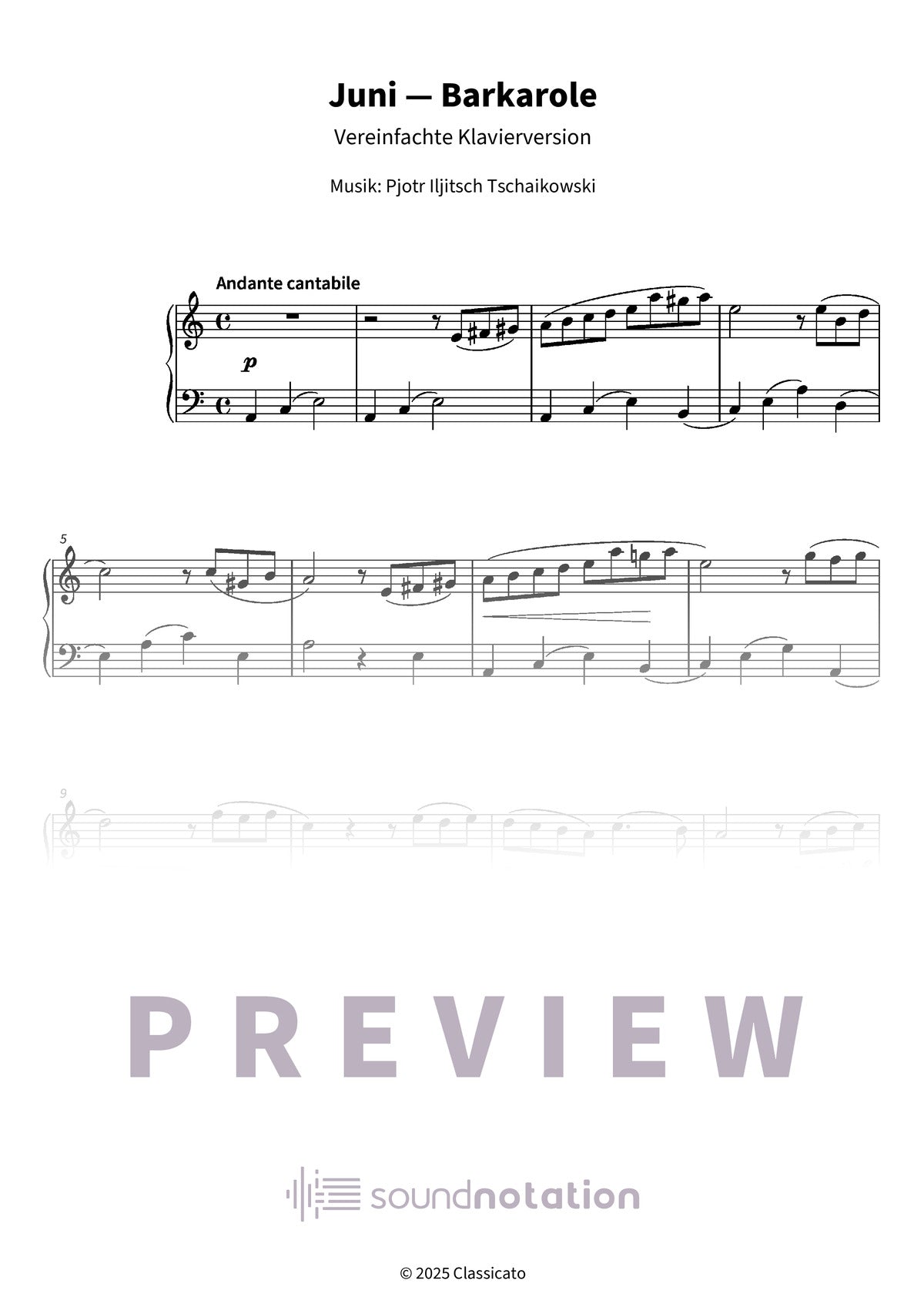 Juni — Barkarole - Preview Page 1