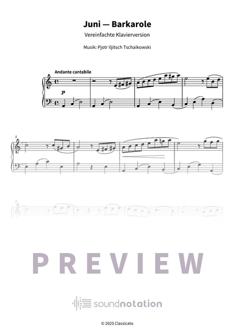Juni — Barkarole - Preview Page 1
