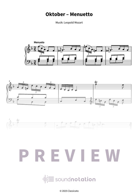 Oktober – Menuetto - Preview Page 1