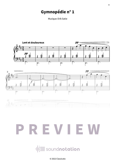 3 Gymnopédies - Preview Page 1