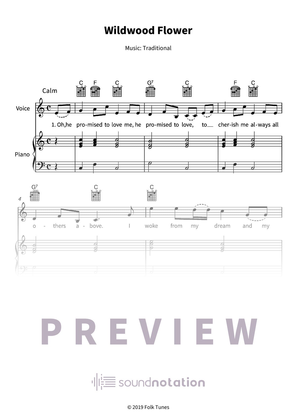 Wildwood Flower - Preview Page 1
