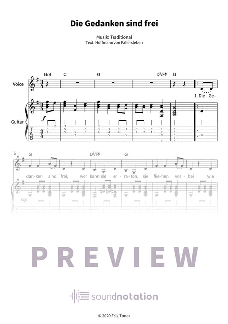 Die Gedanken sind frei - Preview Page 1