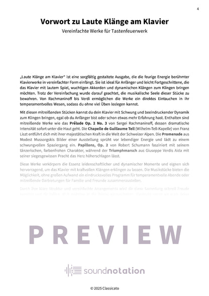 Laute Klänge am Klavier - Preview Page 1