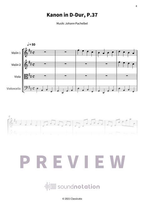 Kanon in D-Dur - Preview Page 1