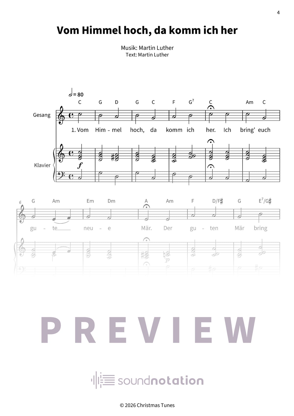 Vom Himmel hoch, da komm ich her - Preview Page 1