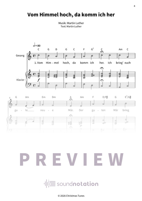 Vom Himmel hoch, da komm ich her - Preview Page 1