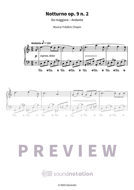 Notturno op. 9 n. 2 - Preview Page 1