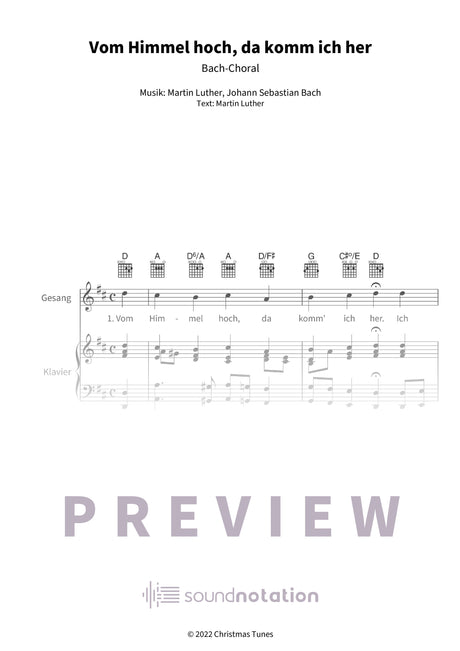 Vom Himmel hoch, da komm ich her - Preview Page 1
