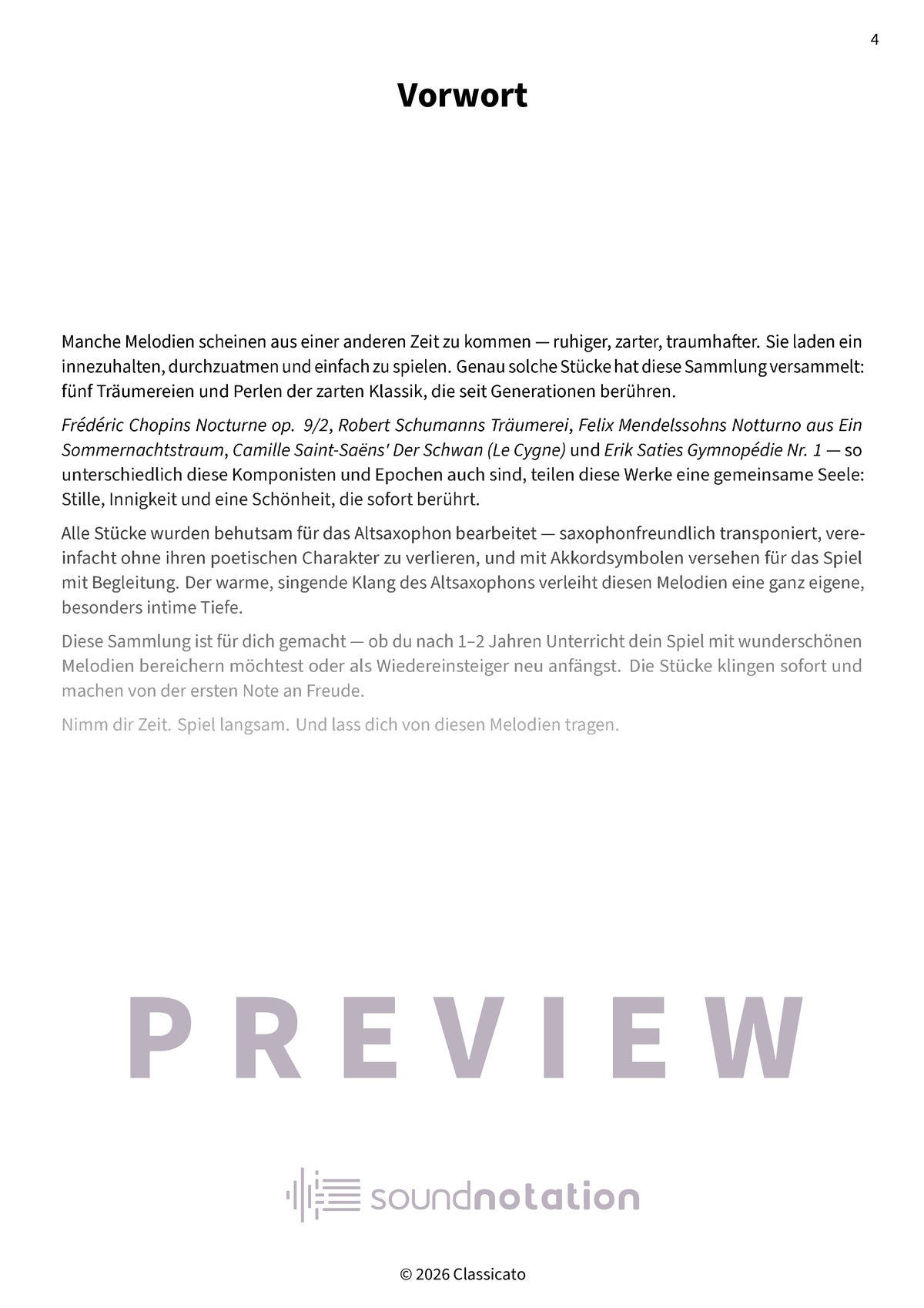 Sanfte Klänge auf dem Altsaxophon - Preview Page 1
