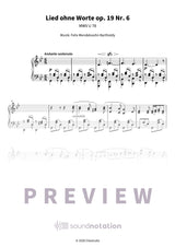 Lied ohne Worte op. 19 Nr. 6 - Preview Page 1