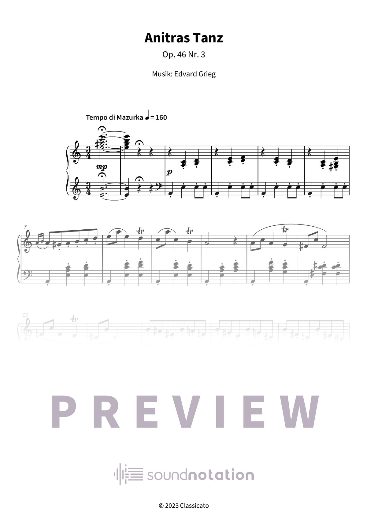 Anitras Tanz - Preview Page 1