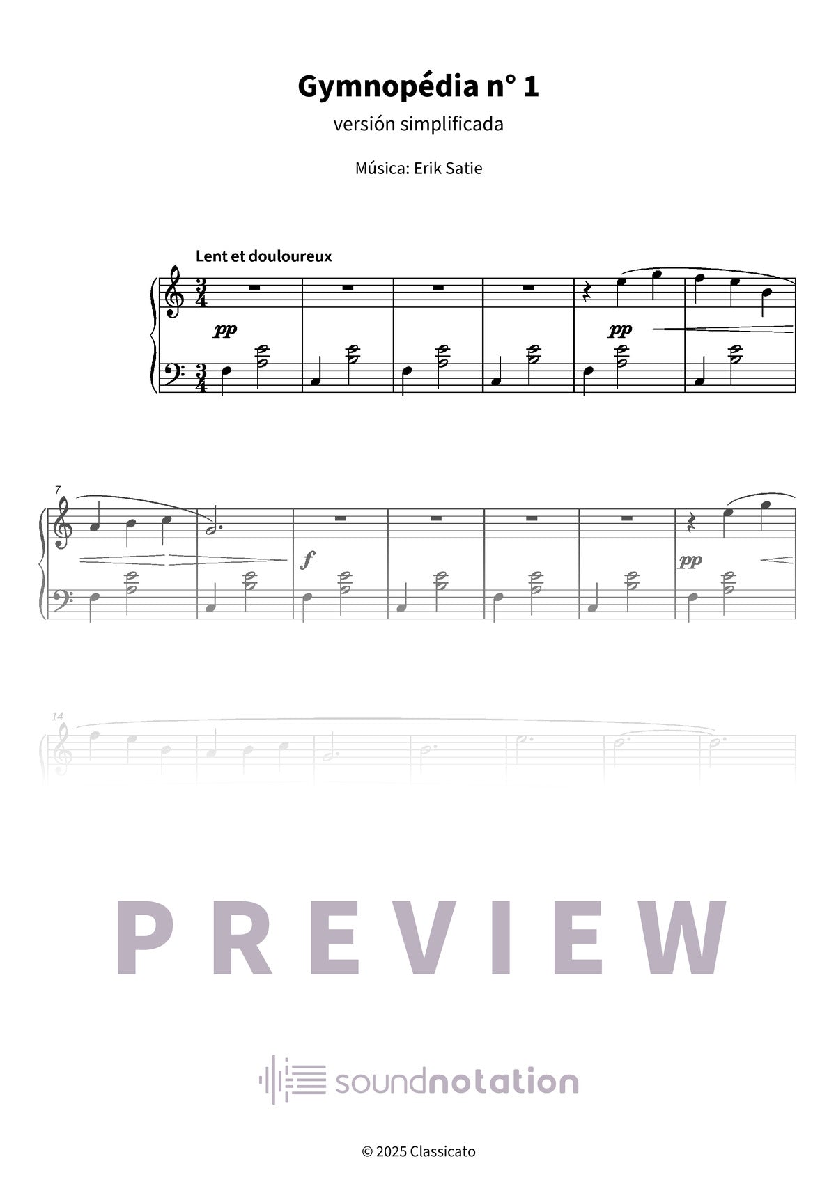 Gymnopédia n° 1 - Preview Page 1