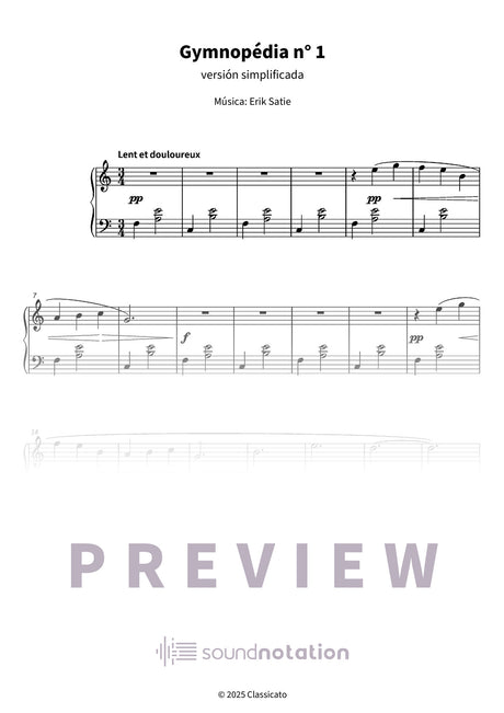 Gymnopédia n° 1 - Preview Page 1