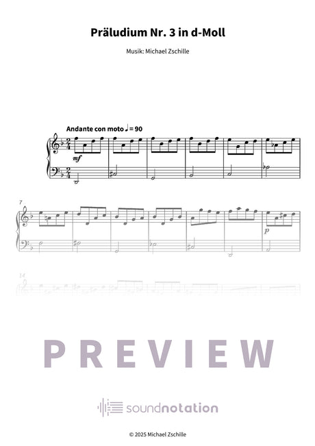 Präludium Nr. 3 in d-Moll - Preview Page 1