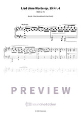 Lied ohne Worte op. 19 Nr. 4 - Preview Page 1
