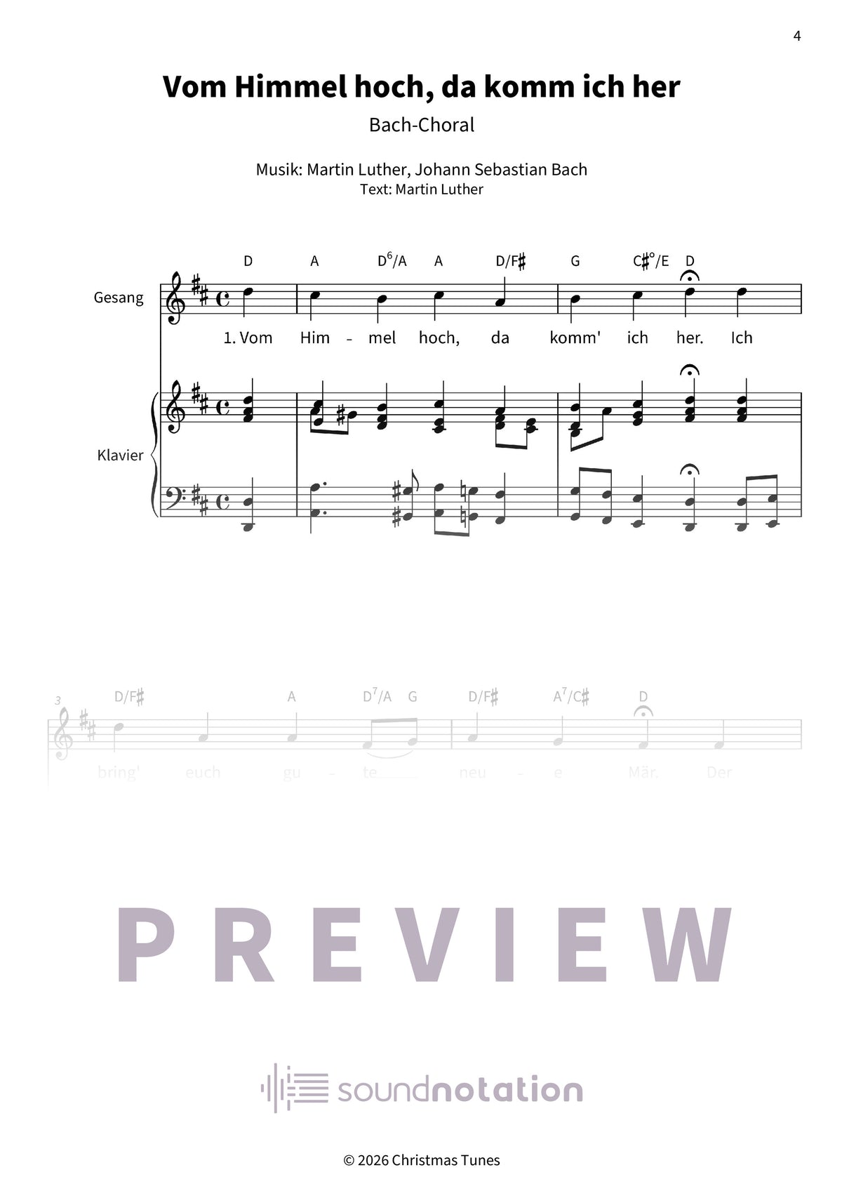 Vom Himmel hoch, da komm ich her - Preview Page 1