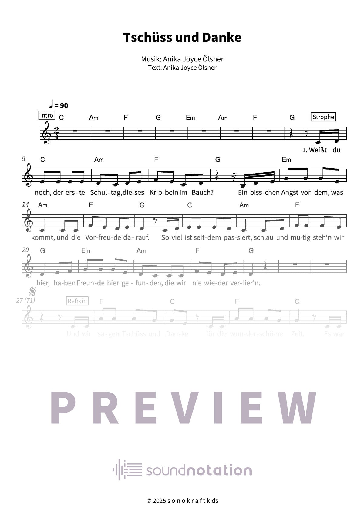 Tschüss und Danke - Preview Page 1