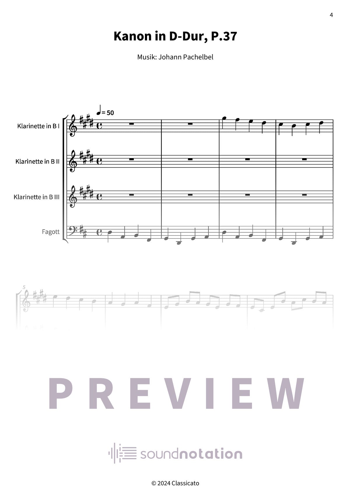 Kanon in D-Dur - Preview Page 1