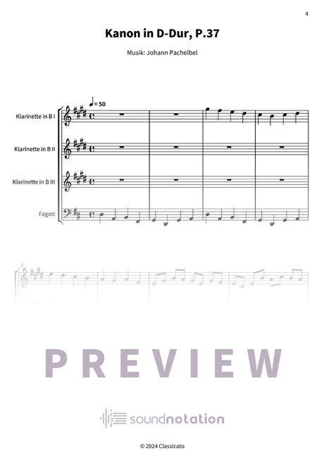 Kanon in D-Dur - Preview Page 1