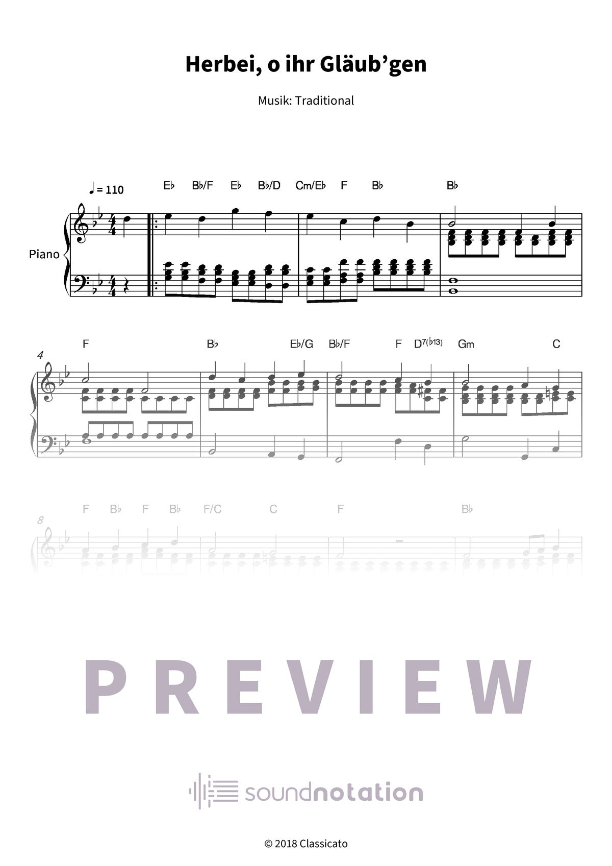 Herbei, o ihr Gläub’gen - Preview Page 1