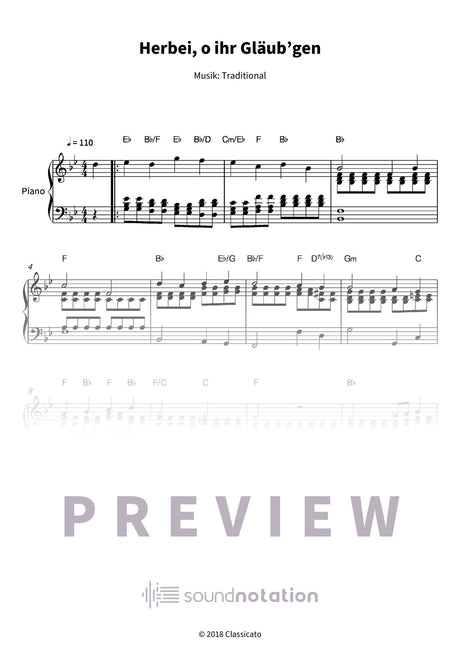 Herbei, o ihr Gläub’gen - Preview Page 1