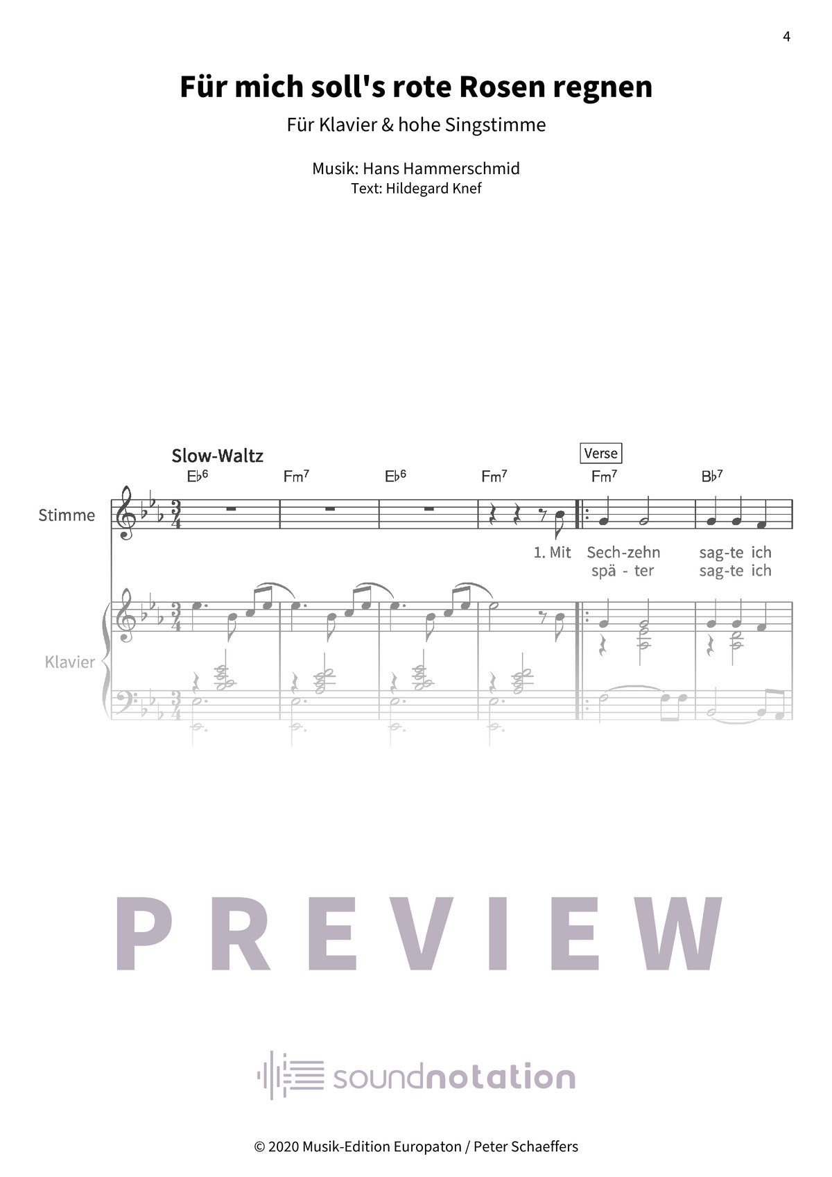 Für mich soll's rote Rosen regnen - Preview Page 1