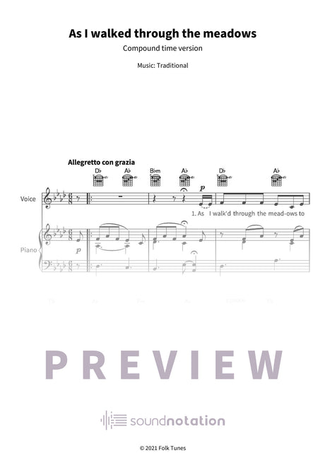 As I walked through the meadows - Preview Page 1