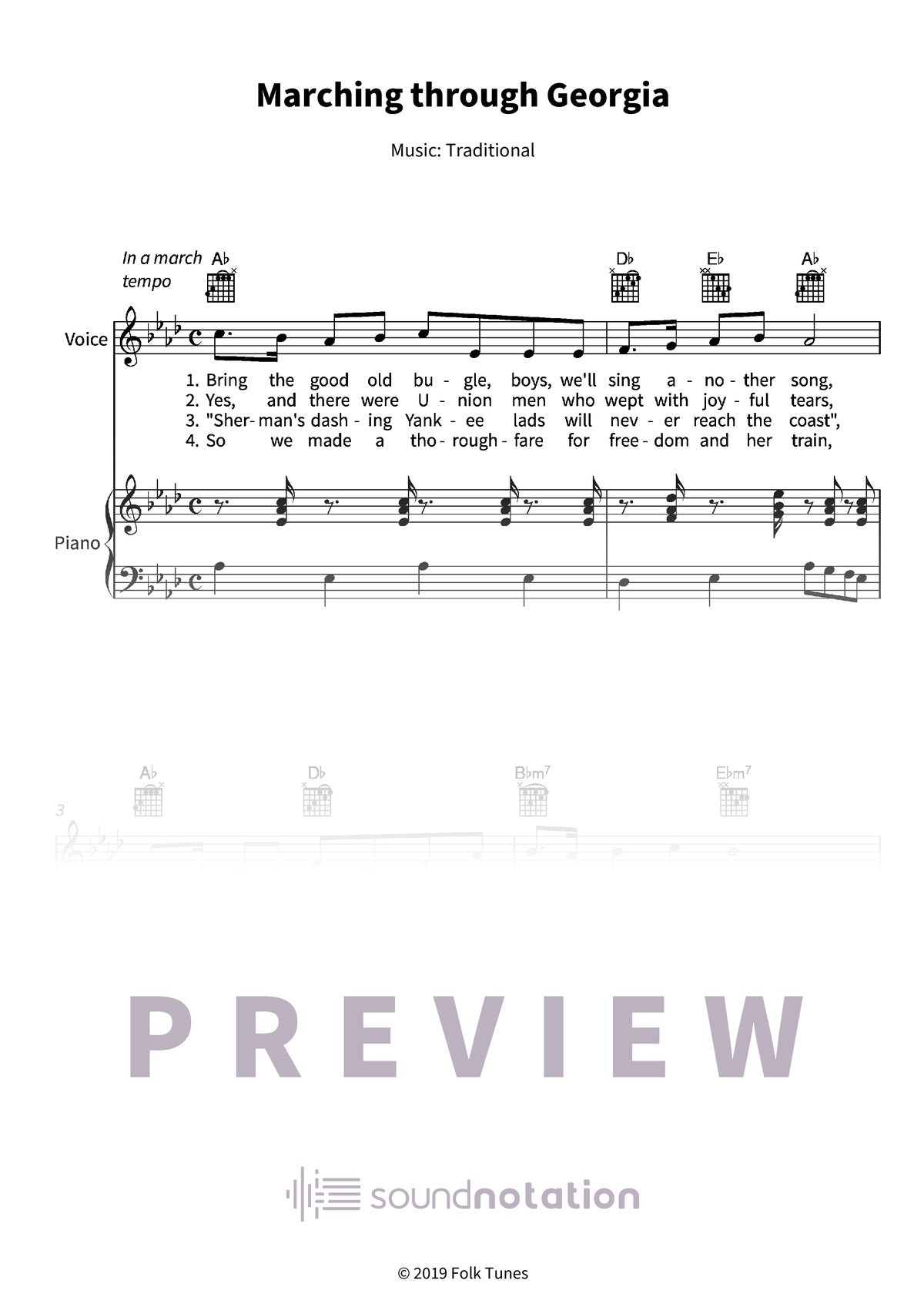 Marching through Georgia - Preview Page 1
