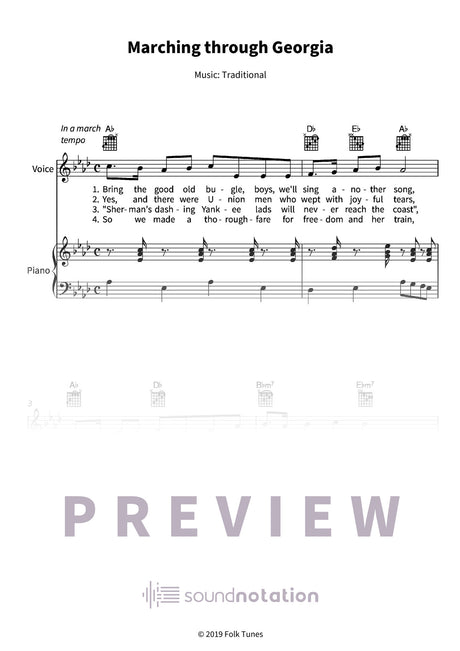 Marching through Georgia - Preview Page 1