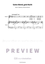 Guten Abend, gute Nacht (Wiegenlied) - Preview Page 1