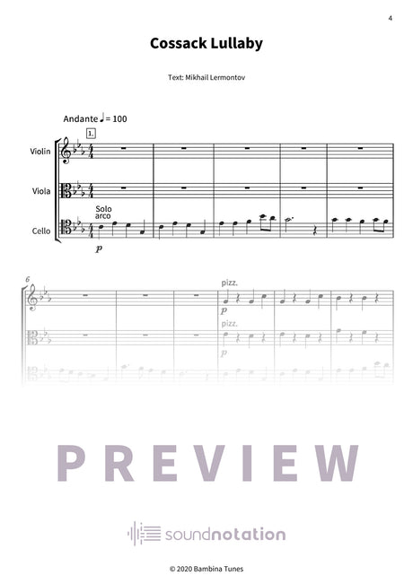 Cossack Lullaby - Preview Page 1