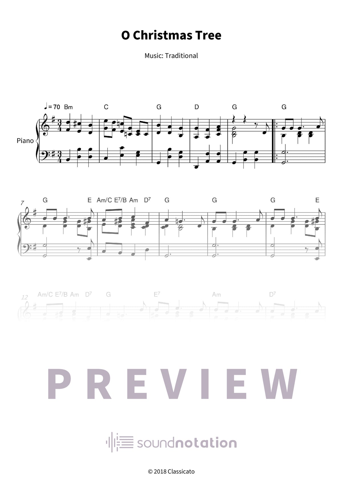 O Christmas Tree - Preview Page 1
